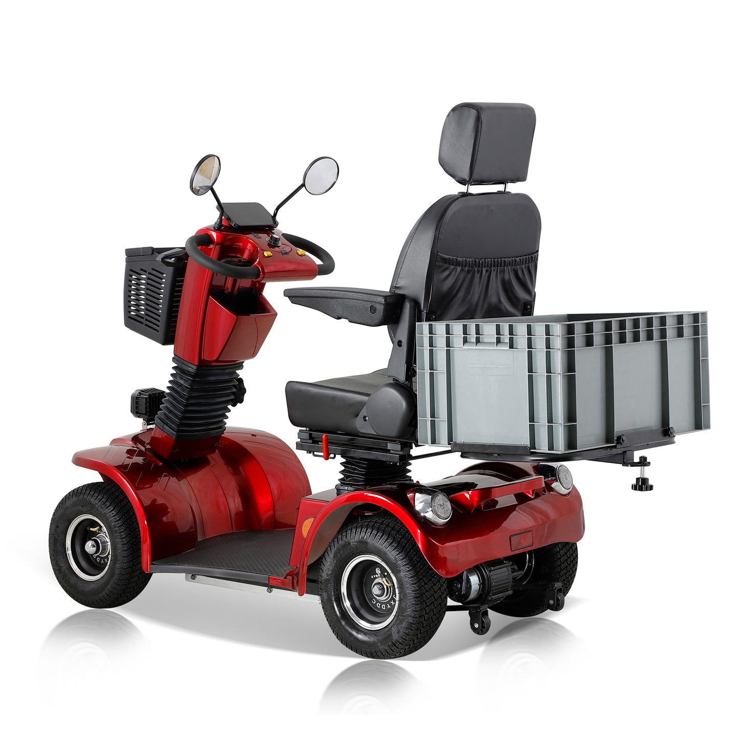 Heavy-Duty All-Terrain Mobility Scooter for Seniors - Remote Control, Adjustable Seating & Anti-Theft Alarm (69.7"L x 26"W)