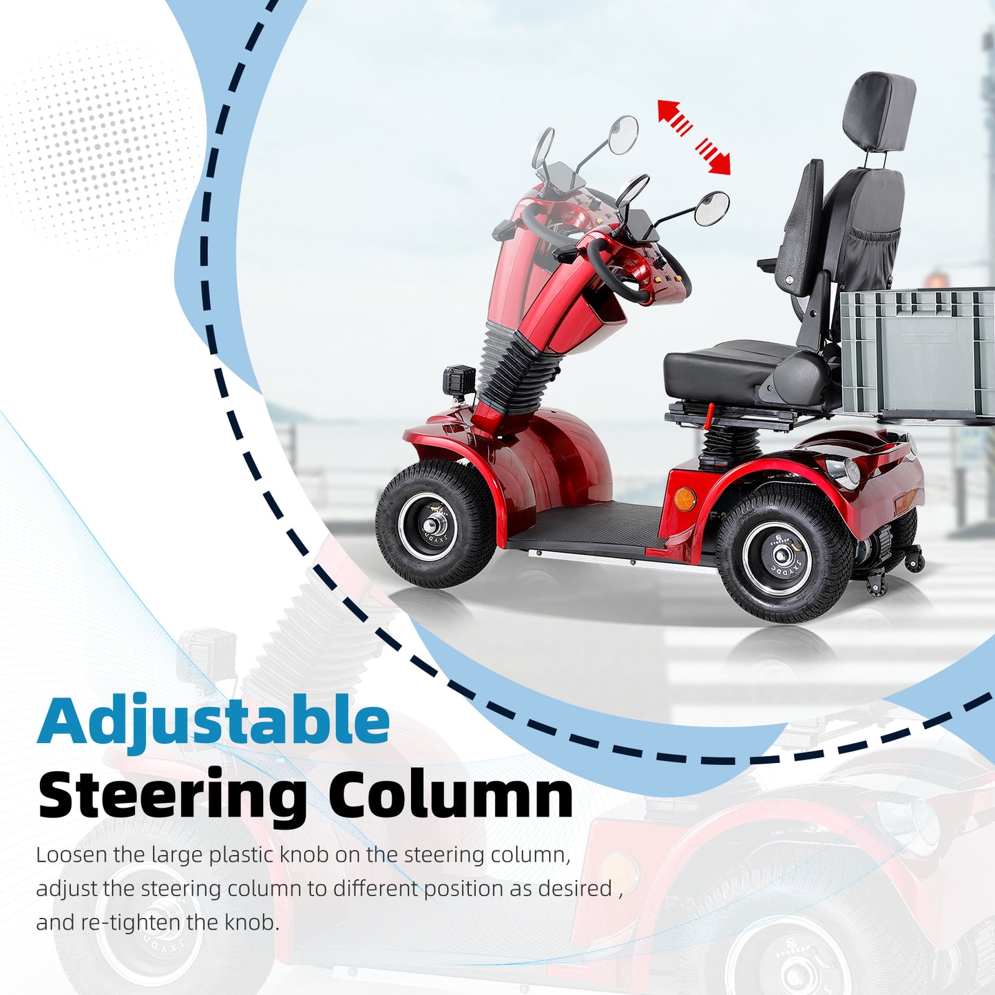 Heavy-Duty All-Terrain Mobility Scooter for Seniors - Remote Control, Adjustable Seating & Anti-Theft Alarm (69.7"L x 26"W)