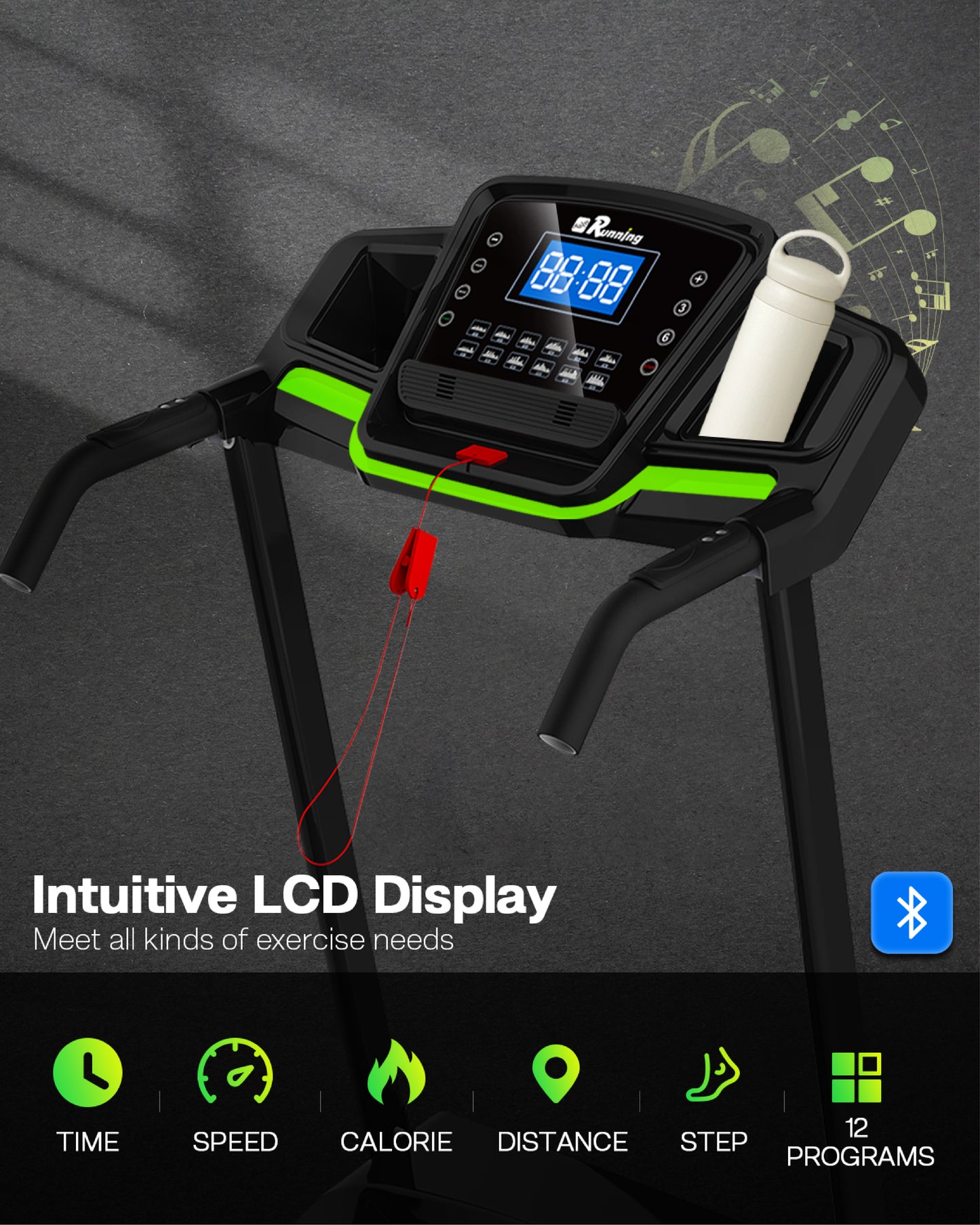 Premium Foldable Incline Treadmill for Home - Your Ultimate Fitness Companion with LED Display & APP