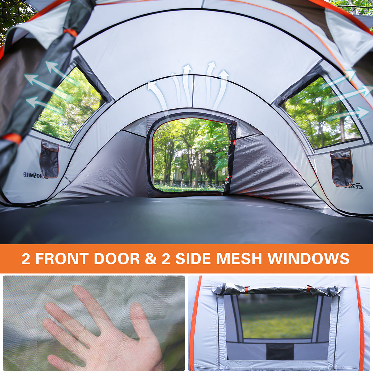 Instant Pop Up Tent for Camping: Automatic Setup, Spacious Family Shelter with Enhanced Durability – Perfect for Outdoor Adventures