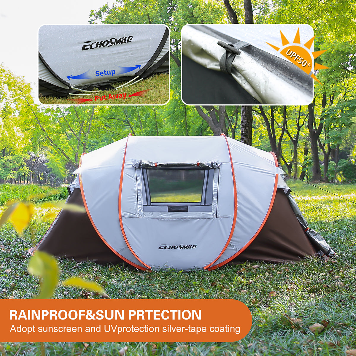 Instant Pop Up Tent for Camping: Automatic Setup, Spacious Family Shelter with Enhanced Durability – Perfect for Outdoor Adventures