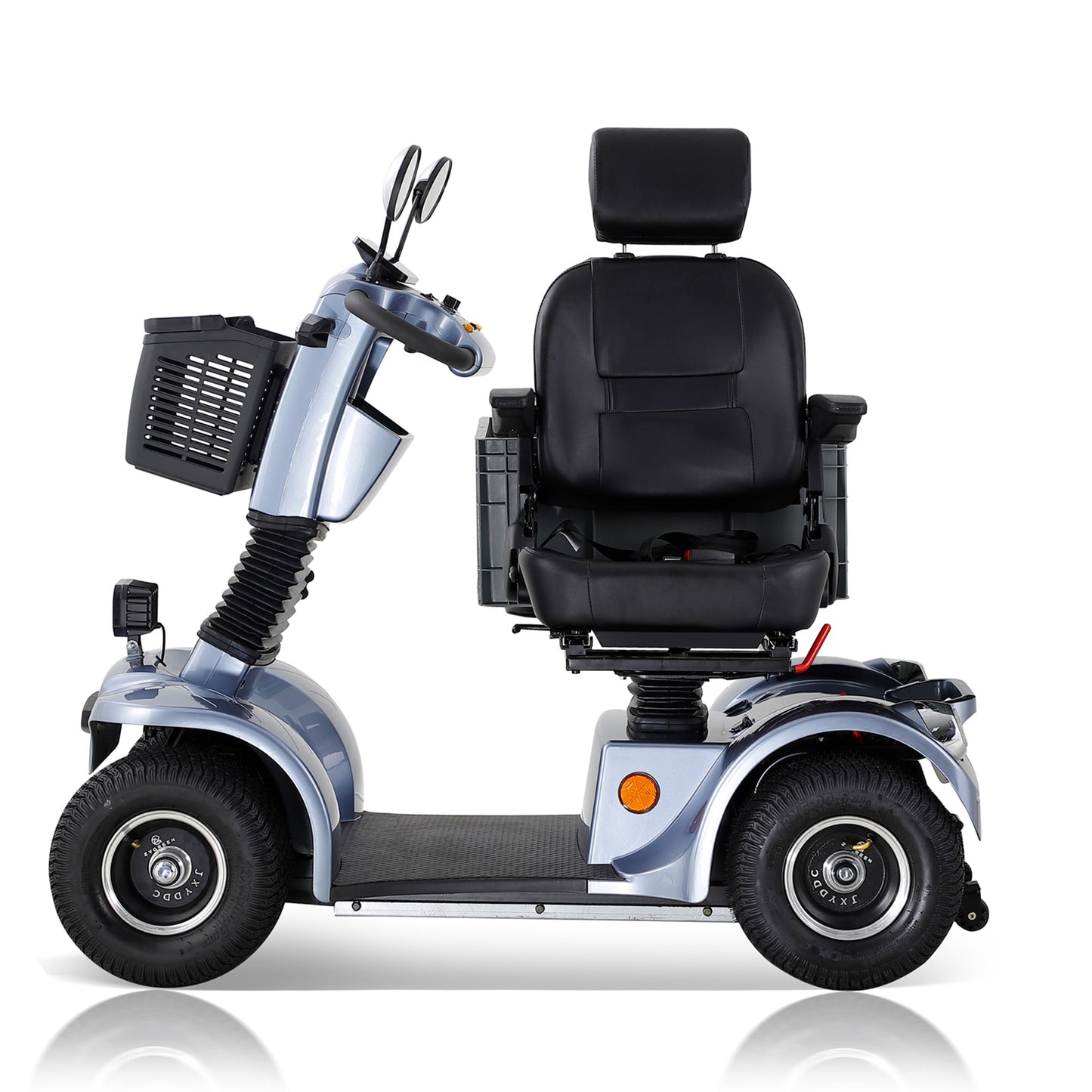 Long-Range Senior Mobility Scooter with Remote Lock, Adjustable Seat & All-Terrain Tires - 69.7" x 26" Foldable Electric Scooter for Adults