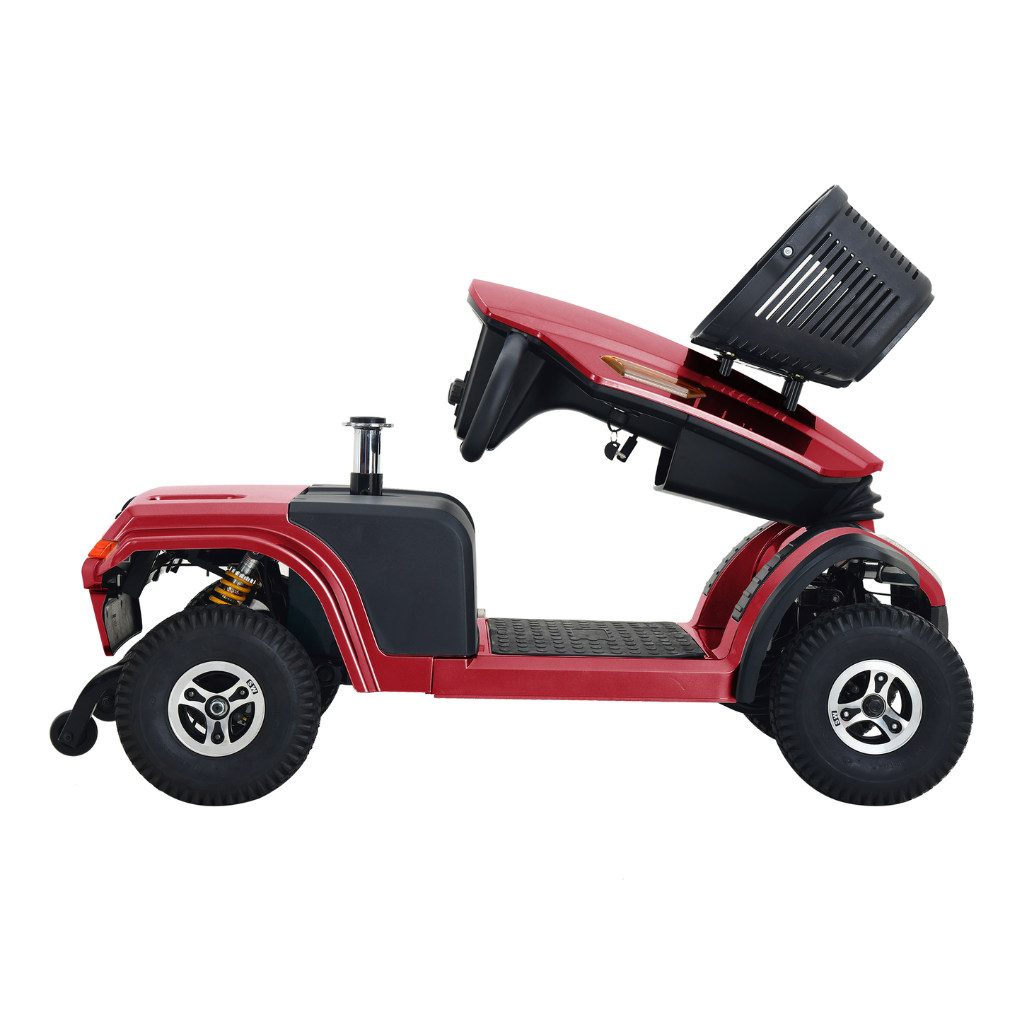 S500 Heavy Duty Mobility Scooter for Adults - Red All-Terrain Electric Scooter with Turn Signals, Headlights & Suspension - High-Weight Capacity for Seniors & Disabled