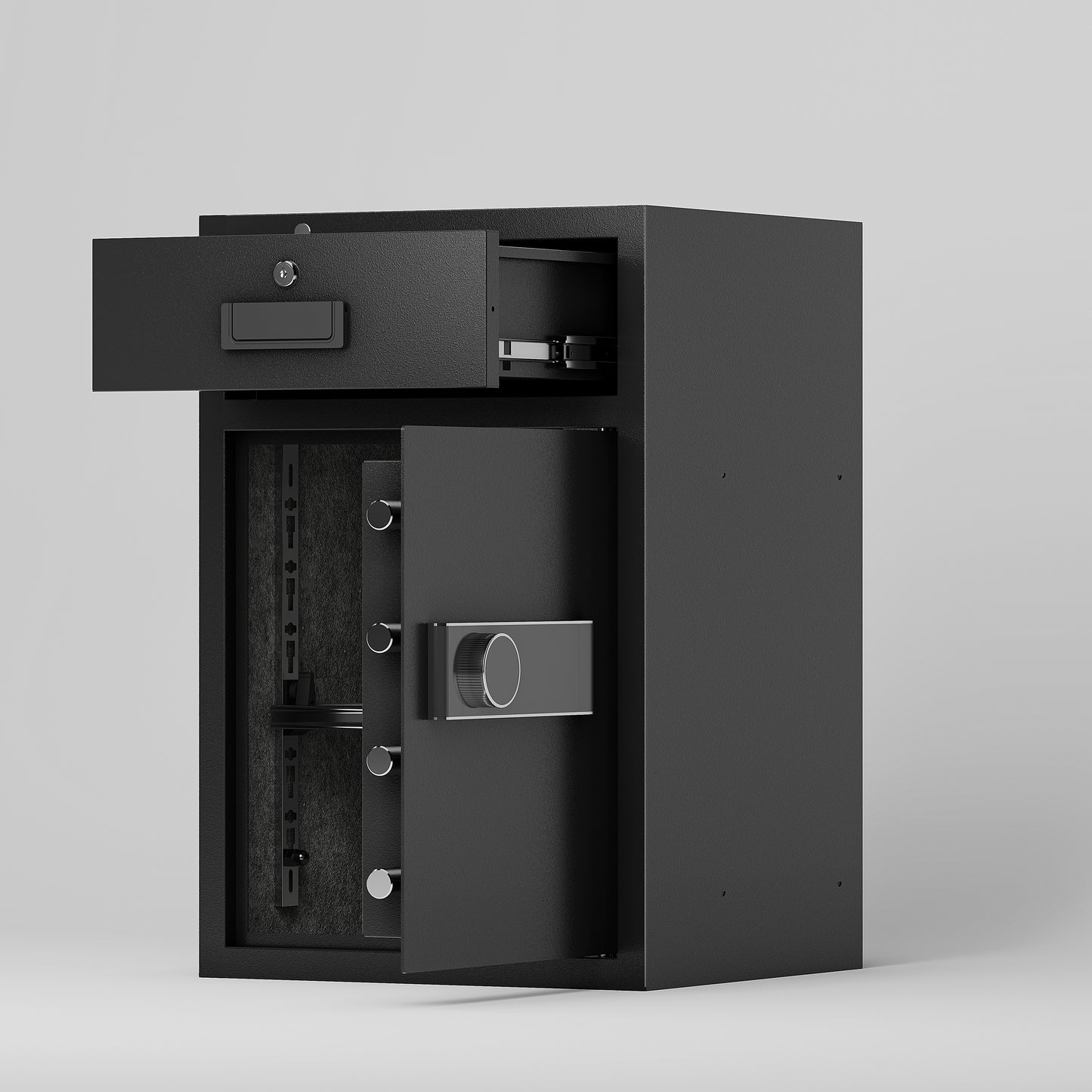 Electronic Business Safe with Anti-Theft Alarm - Compact Cash & Document Security Box for Office, Hotel, or Home