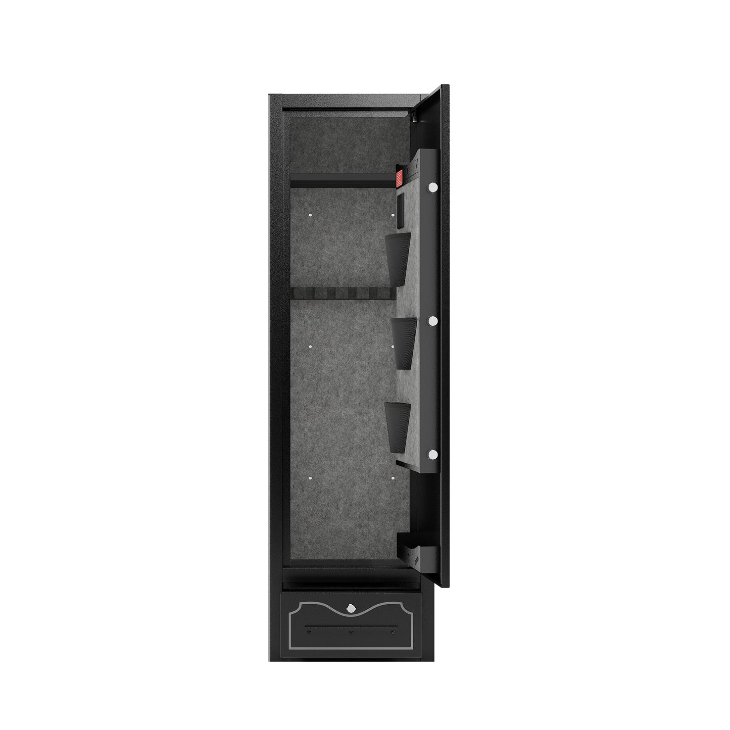 8-Gun Digital Rifle Safe with LED Lighting - Heavy Duty Steel Gun Cabinet for Rifles, Shotguns & Pistols