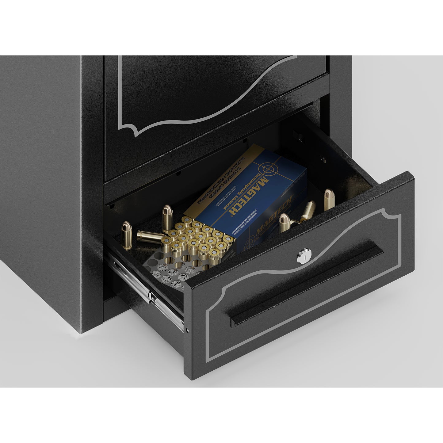 8-Gun Digital Rifle Safe with LED Lighting - Heavy Duty Steel Gun Cabinet for Rifles, Shotguns & Pistols