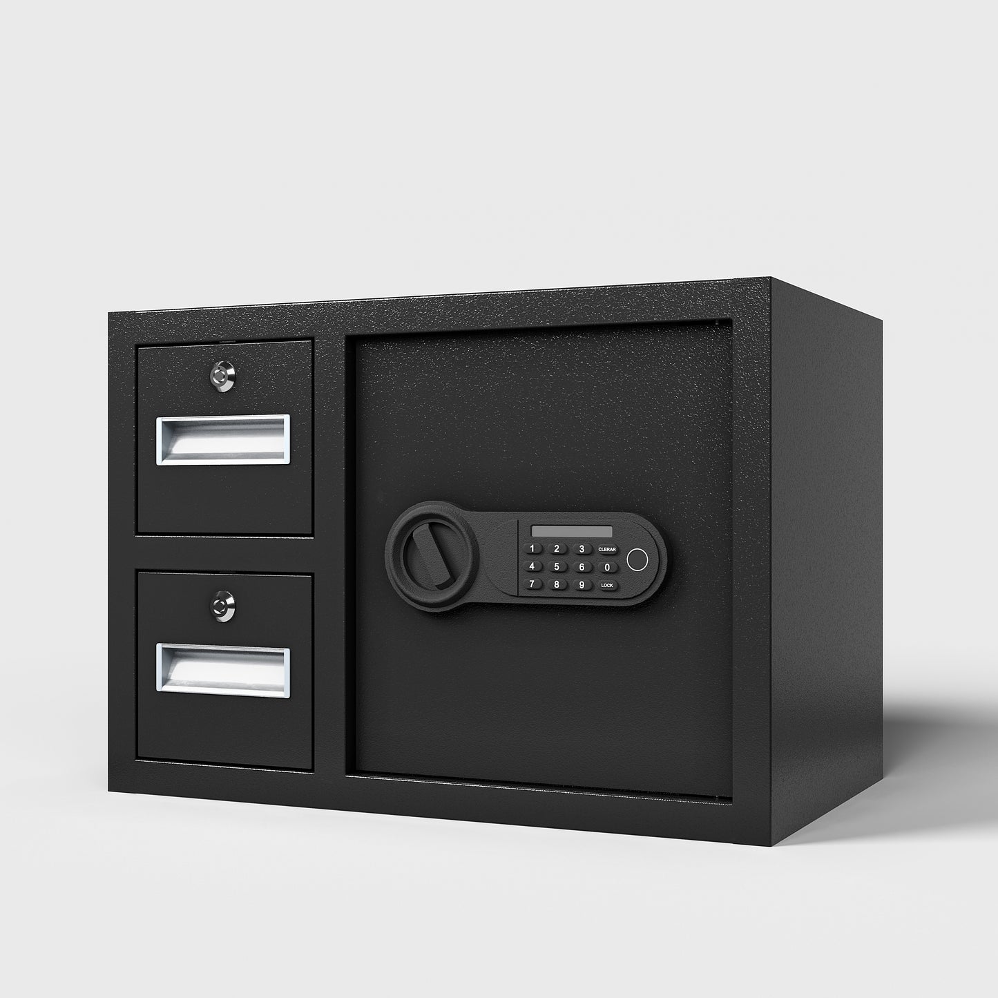Black Steel Electronic Keypad Security Safe - 1.85 Cubic Feet for Cash, Jewelry & Documents (13.77x19.68x11.81 in)