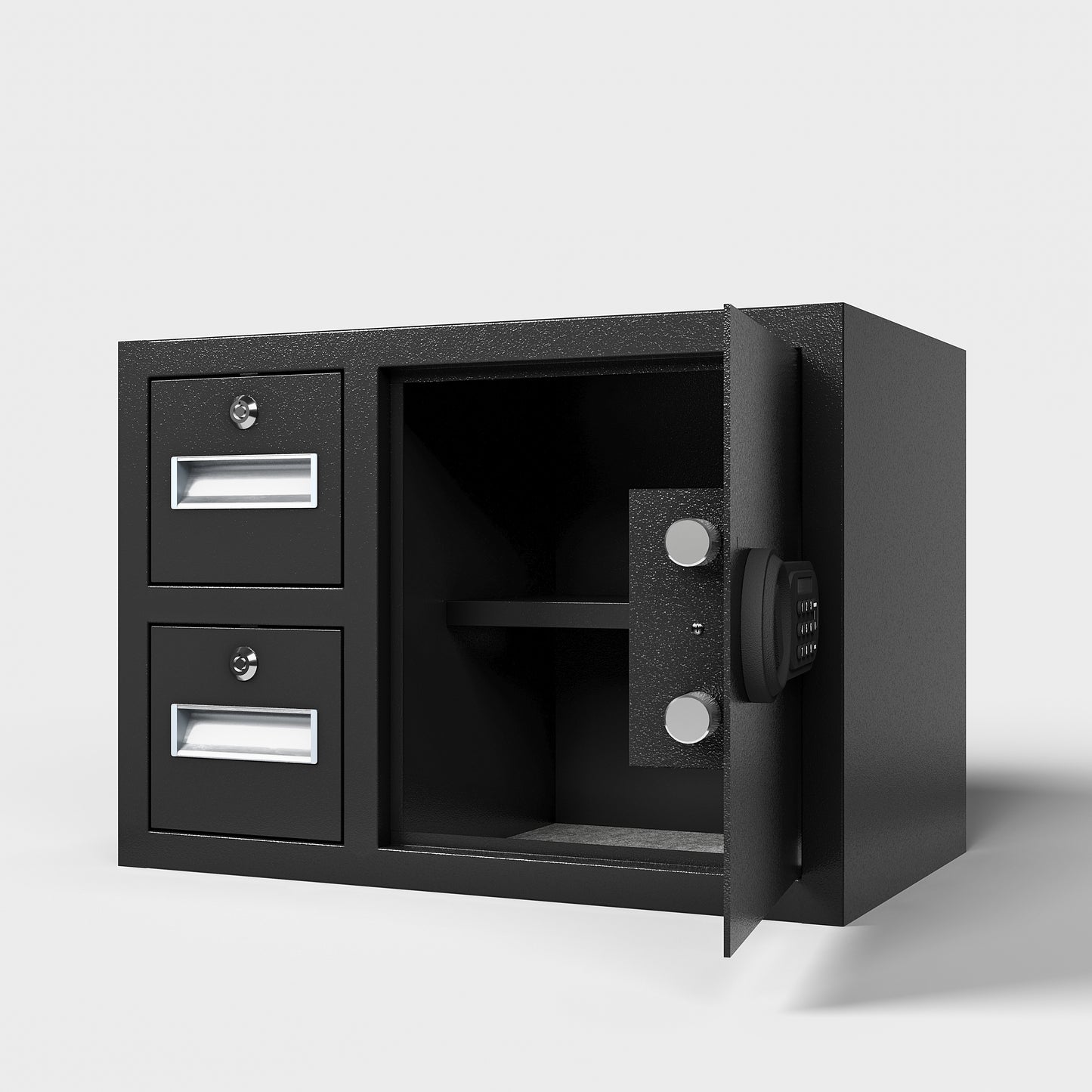 Black Steel Electronic Keypad Security Safe - 1.85 Cubic Feet for Cash, Jewelry & Documents (13.77x19.68x11.81 in)