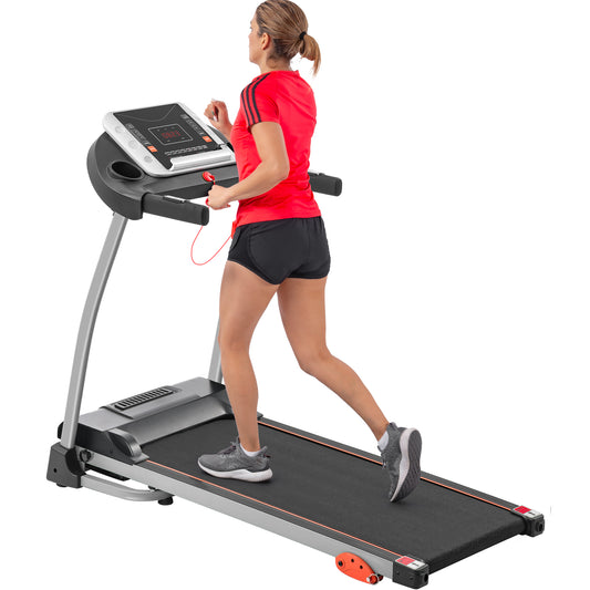 Space-Saving Folding Treadmill for Small Homes - 2.5HP Quiet Motor, 3-Level Manual Incline, Heart Rate Tracking & Shock Absorption - 12 Programs w/Device Holder