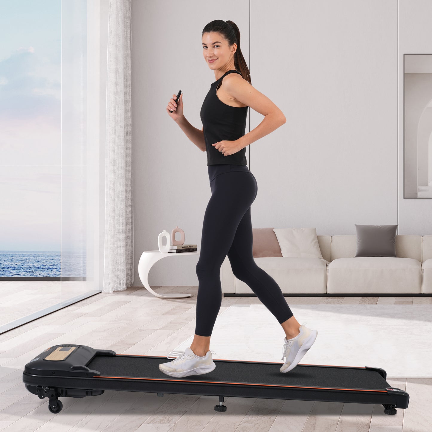 Adjustable Incline Under Desk Treadmill with Remote Control – 2.5HP Motor, 300LBS Capacity, Zero Assembly Home & Gym Fitness