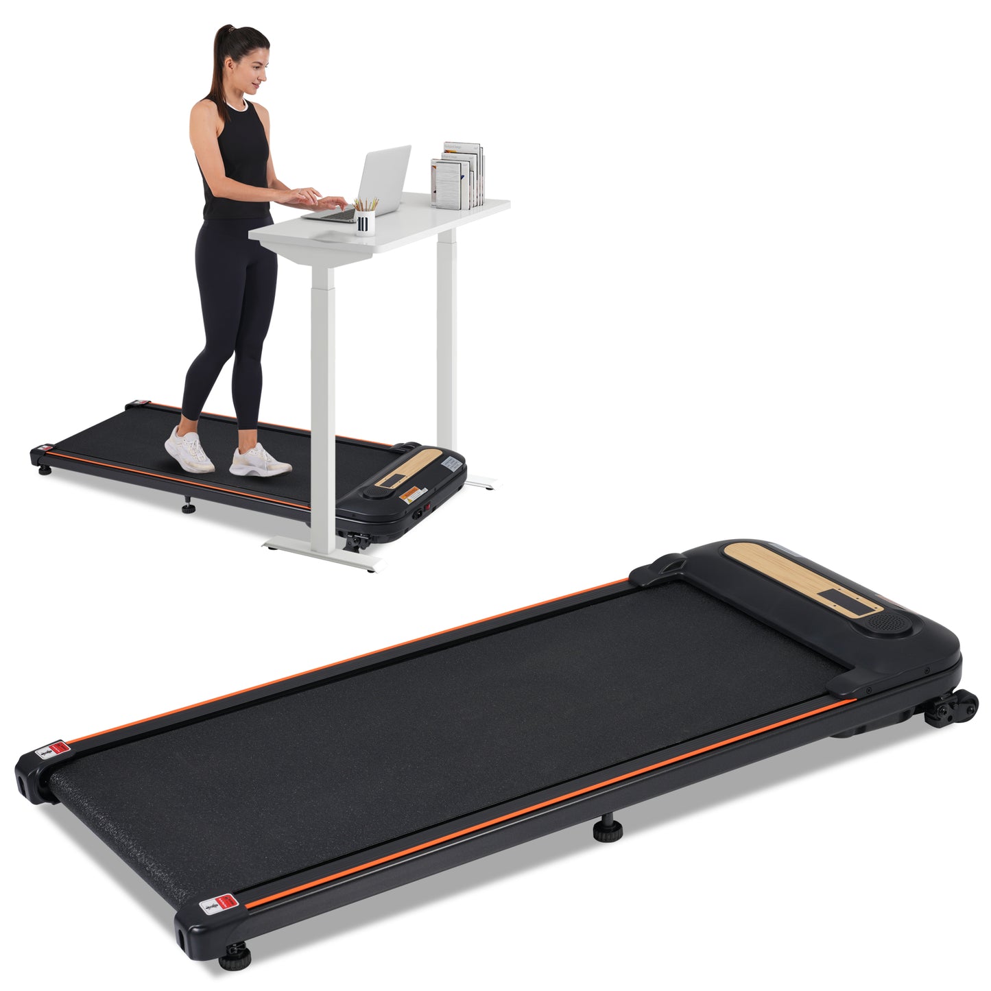Adjustable Incline Under Desk Treadmill with Remote Control – 2.5HP Motor, 300LBS Capacity, Zero Assembly Home & Gym Fitness