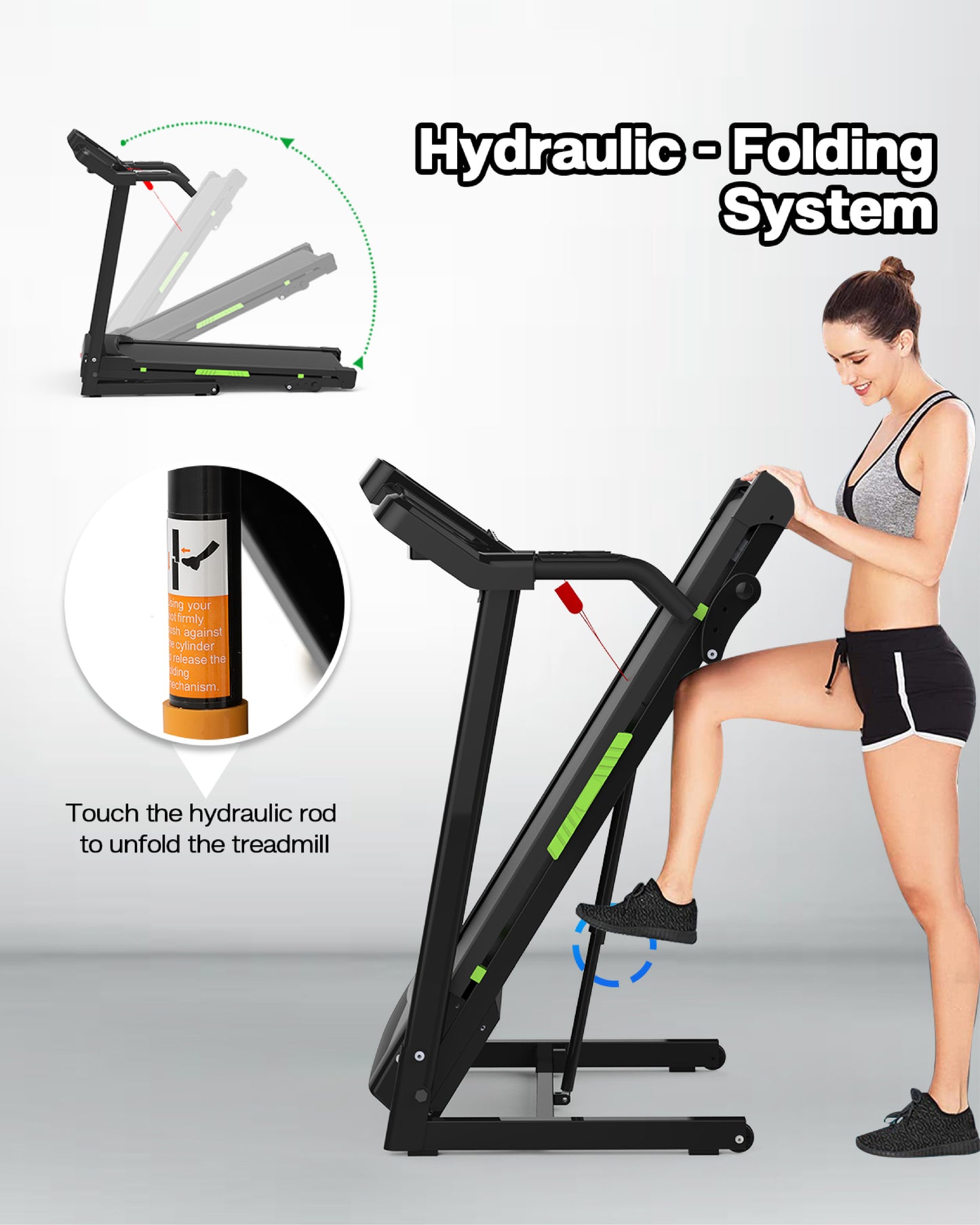 Premium Foldable Incline Treadmill for Home - Your Ultimate Fitness Companion with LED Display & APP