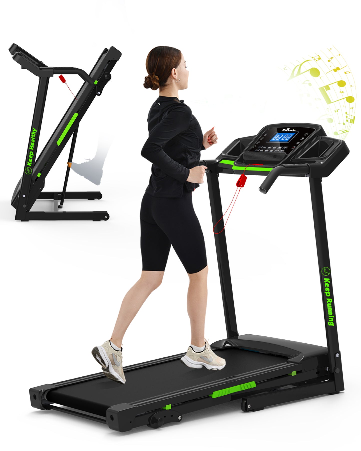 Premium Foldable Incline Treadmill for Home - Your Ultimate Fitness Companion with LED Display & APP