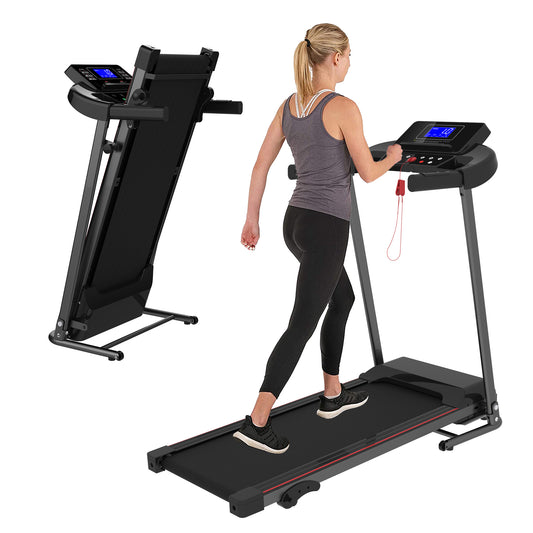 Foldable Incline Treadmill for Home Use - 250LBS Capacity Electric Running Machine with Bluetooth Speakers & Heart Rate Monitor, 3-Level Adjustable Slope, Space-Saving Design