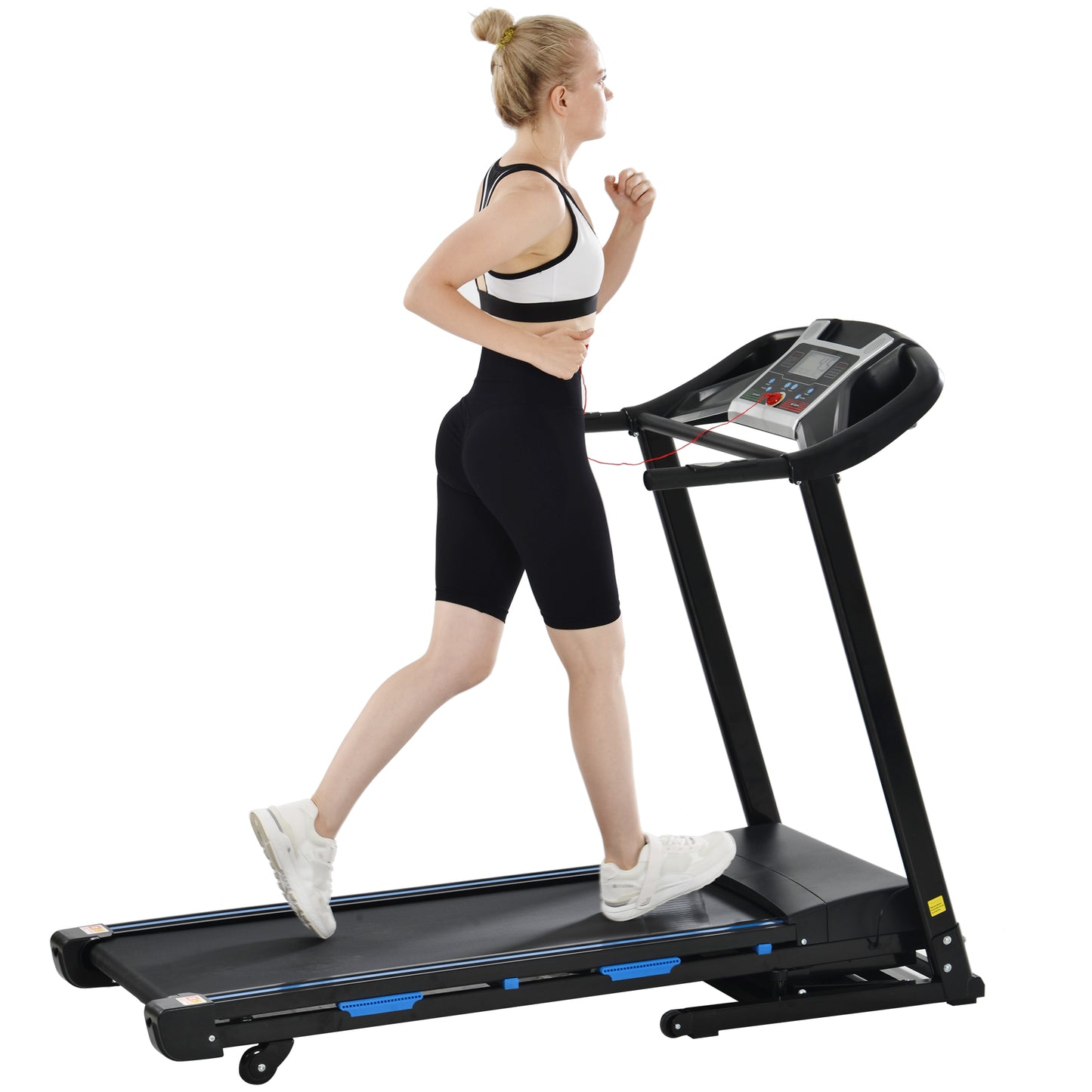 Professional 3.5HP Auto Incline Treadmill for Home Fitness 330LB Capacity Foldable Running Machine with App Integration Shock Absorption and Bluetooth Speakers