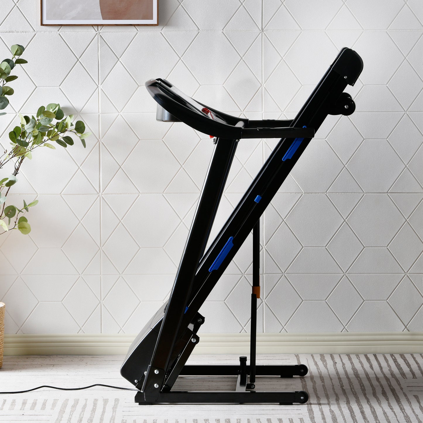 Professional 3.5HP Auto Incline Treadmill for Home Fitness 330LB Capacity Foldable Running Machine with App Integration Shock Absorption and Bluetooth Speakers