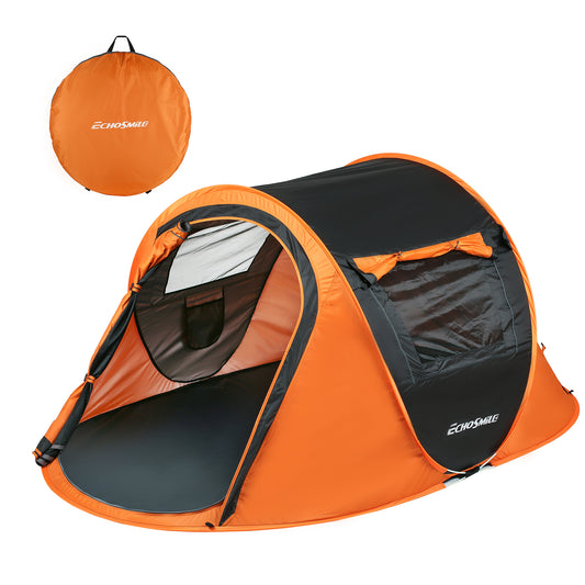 2-Person Instant Pop-Up Camping Tent Automatic Setup in 10 Seconds Lightweight Water-Resistant Dome Tent with Enhanced Ventilation