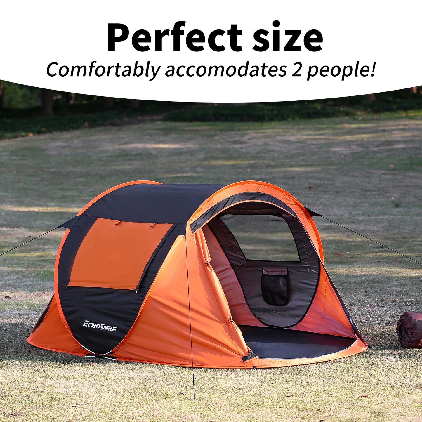 2-Person Instant Pop-Up Camping Tent Automatic Setup in 10 Seconds Lightweight Water-Resistant Dome Tent with Enhanced Ventilation