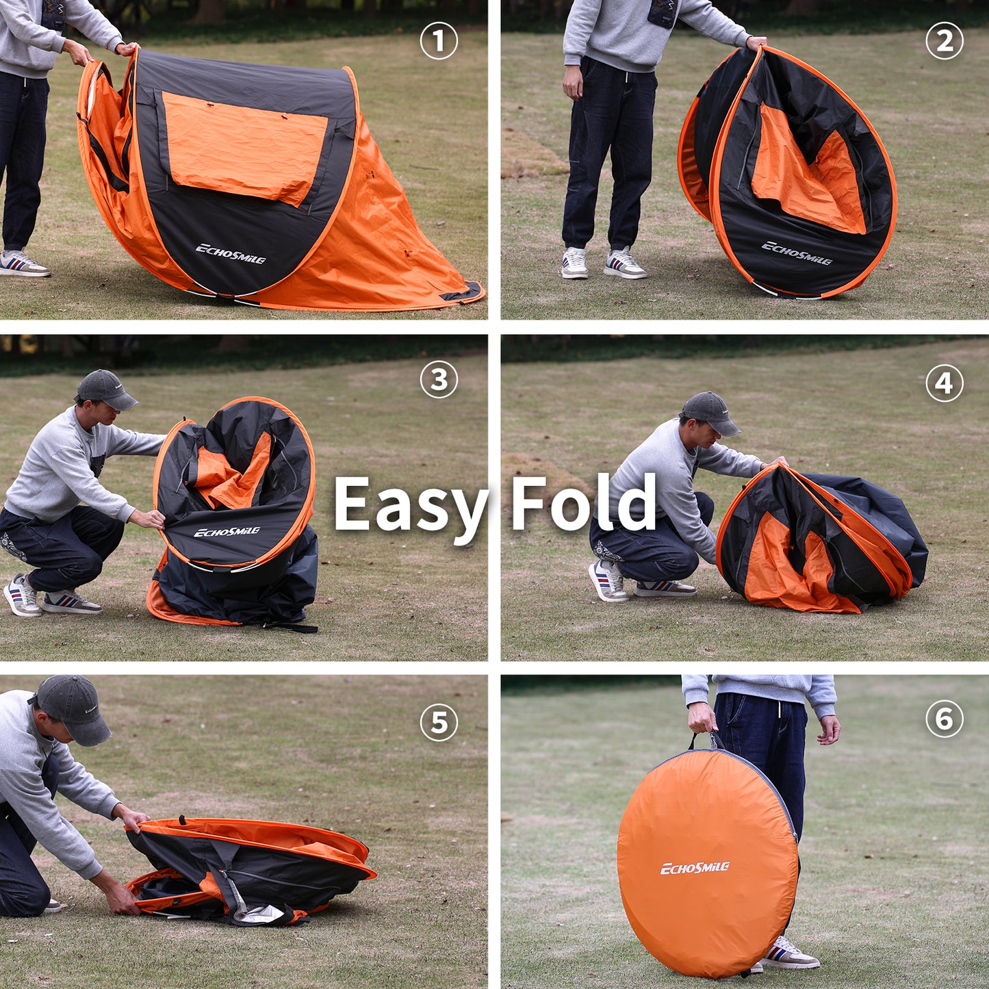2-Person Instant Pop-Up Camping Tent Automatic Setup in 10 Seconds Lightweight Water-Resistant Dome Tent with Enhanced Ventilation