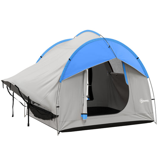 SUV Truck Tent for 5-6 People – 2000mm Waterproof Car Camping Shelter with 3 Doors, Mesh Ventilation & Universal Vehicle Compatibility