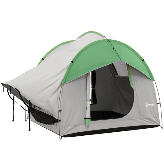 5-6 Person SUV Camping Tent – Heavy-Duty 2000mm Waterproof Shelter with 3 Doors, Mesh Windows & Universal Vehicle/Ground Setup