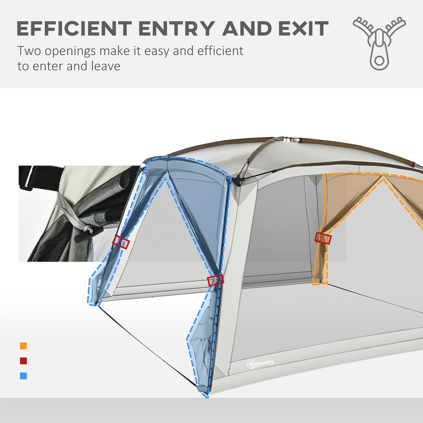 12'x12' UV50+ Screen House Tent for 6-8 People – Portable Camping Canopy with 2 Doors, Easy Setup &amp; Sun Protection for Outdoor Gatherings