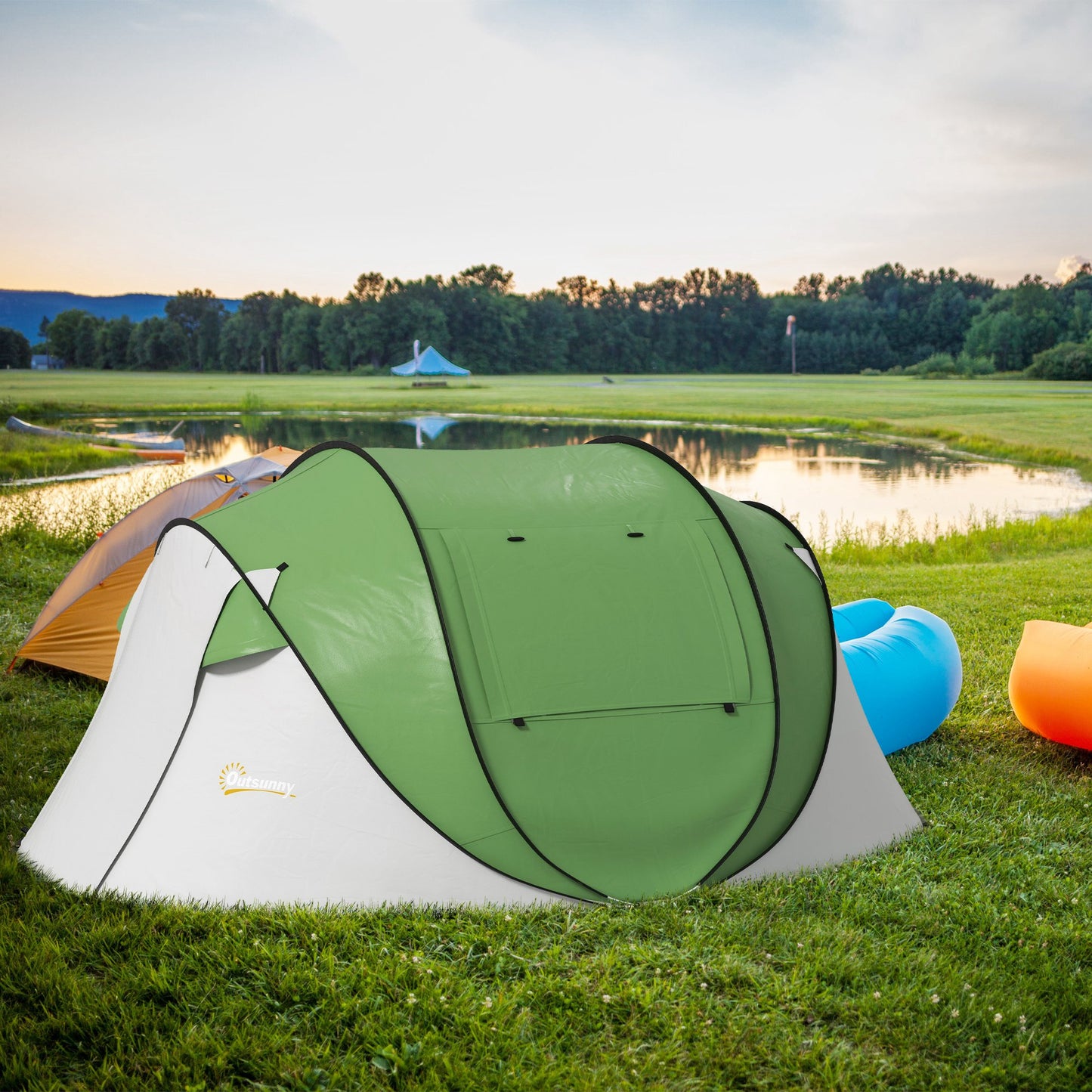 Instant Pop Up Tent for 2-3 People – 3000mm Waterproof Camping Shelter with Porch, UV Protection & 30-Second Setup