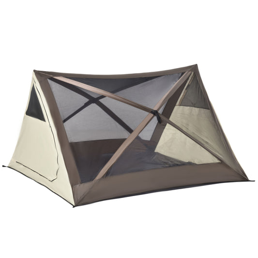Instant Setup 2-3 Person Waterproof Pop Up Camping Tent – Portable Beach Cabana for Outdoor Adventures with Rainfly & Carry Bag