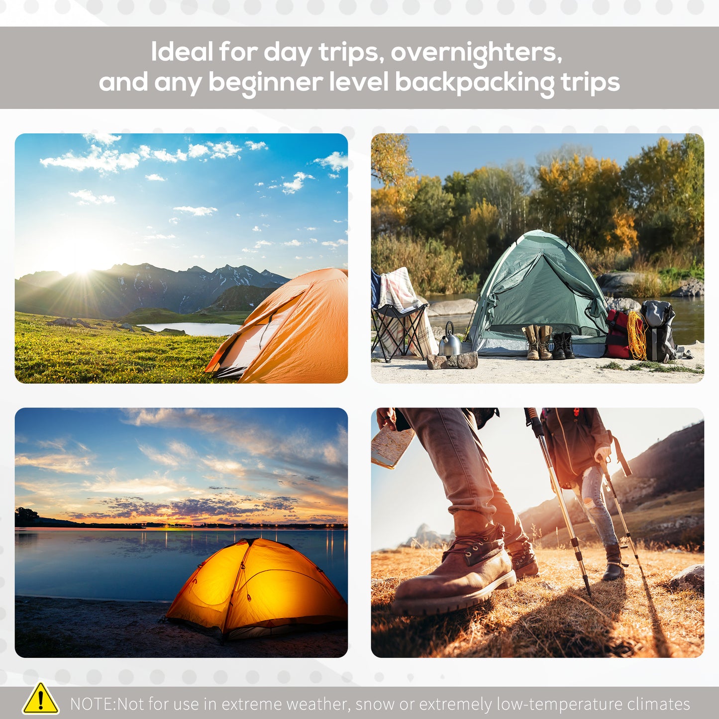 Instant Setup 2-3 Person Waterproof Pop Up Camping Tent – Portable Beach Cabana for Outdoor Adventures with Rainfly & Carry Bag