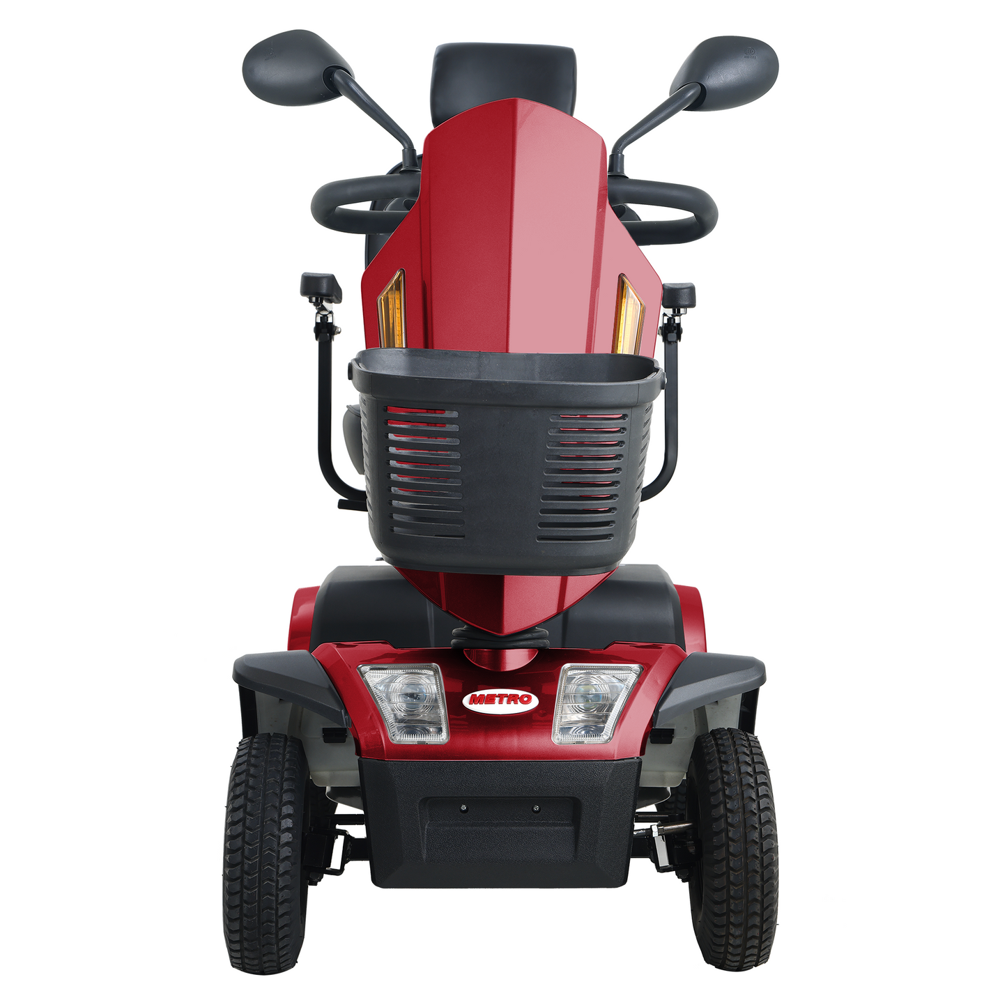 S500 Heavy Duty Mobility Scooter for Adults - Red All-Terrain Electric Scooter with Turn Signals, Headlights & Suspension - High-Weight Capacity for Seniors & Disabled
