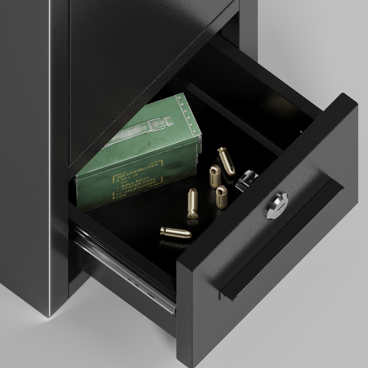 4-Gun Digital Rifle Safe with Removable Shelf & Storage Drawer - Secure Gun Cabinet for Rifles, Pistols, and Shotguns