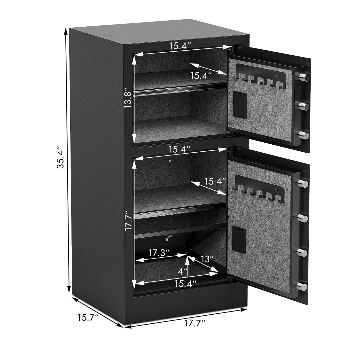 Business Security Safe with Electronic Lock & Anti-Theft Alarm – Heavy-Duty Cash & Document Safe for Office, Hotel, or Home