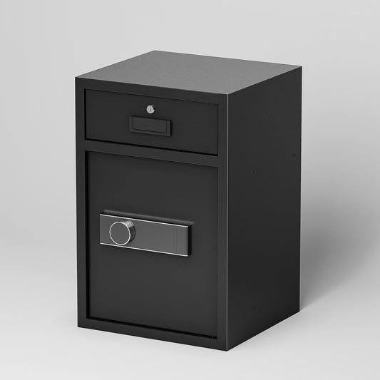 Electronic Business Safe with Anti-Theft Alarm - Compact Cash & Document Security Box for Office, Hotel, or Home