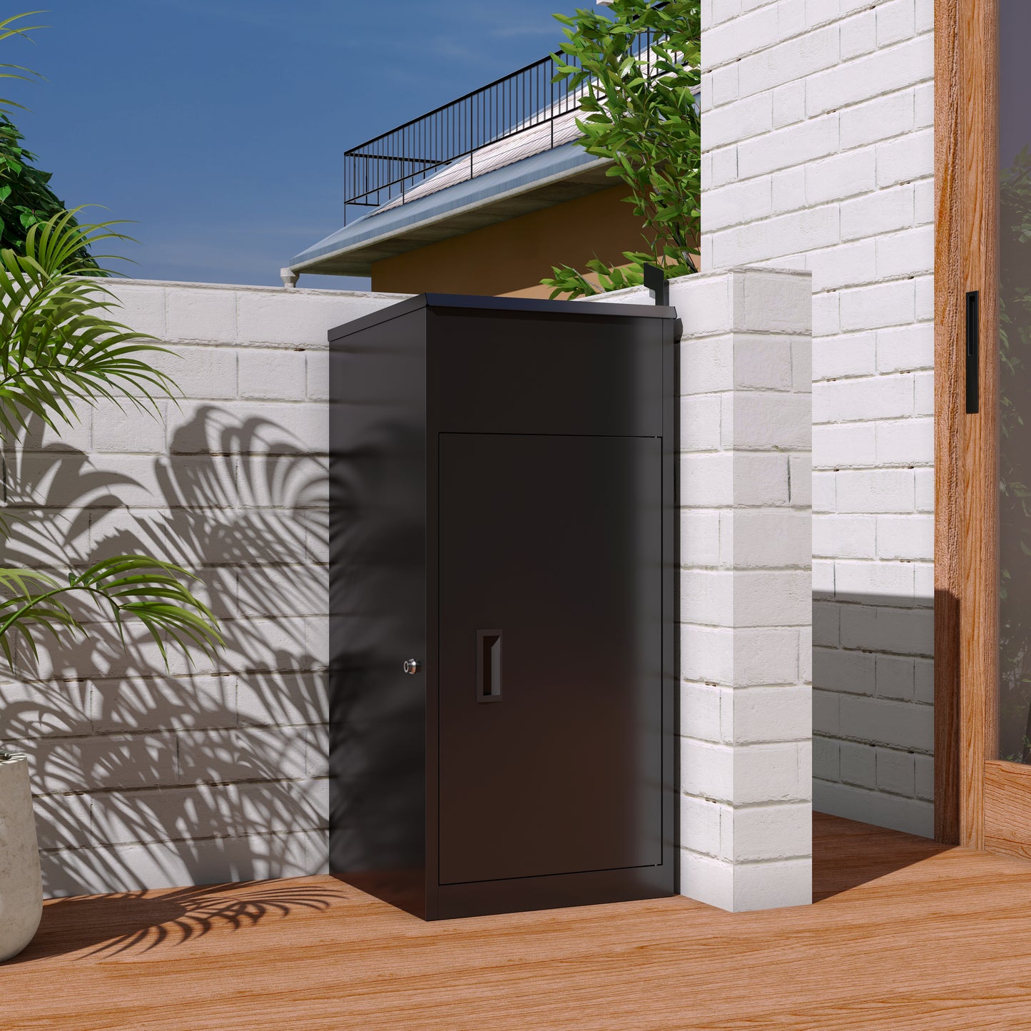Heavy-Duty Anti-Theft Package Drop Box - 36.4" Steel Outdoor Delivery Box with Lock for Porch, Home & Office