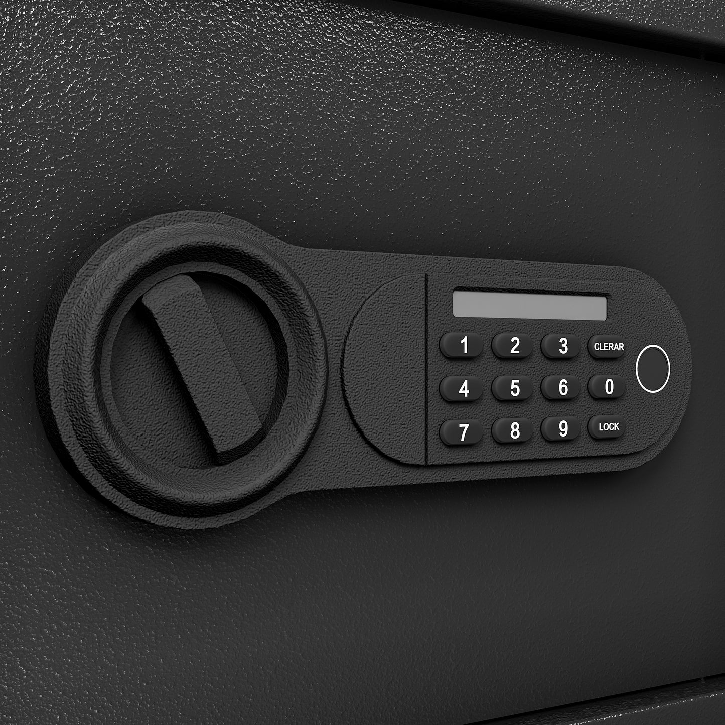 Electronic Keypad Security Safe – 1.16 Cu Ft Steel Lock Box for Cash, Jewelry & Documents, Anti-Theft & Fireproof Design (Black)